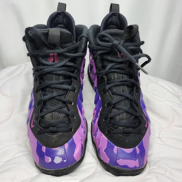 NIKE LITTLE POSITE PRO (GS) BLCK/COURT PURPLE [644792 012] SIZE 5Y - Picture 4 of 8